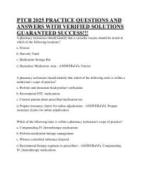 PTCB Exam Practice Questions and Answers 2025