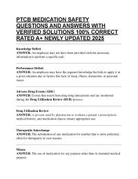 Medication Safety: Key Questions and Answers for Pharmacy Technicians