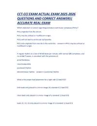 CCT-CCI Exam Questions and Answers: ECG Interpretation