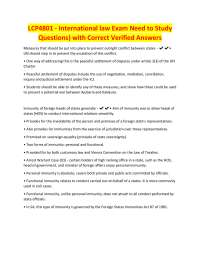 International Law Exam Questions and Answers: LCP4801 Study Guide