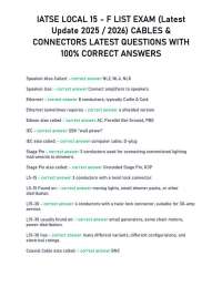 IATSE Local 15 - F List Exam (Latest Update 2025 / 2026) QUESTIONS WITH