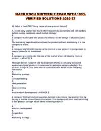MARK KOCH MIDTERM 2 EXAM WITH 100% VERIFIED SOLUTIONS 2026-27