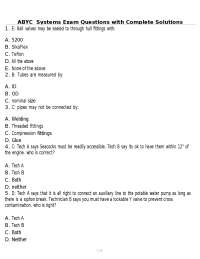 ABYC Systems Exam Questions with Complete Solutions