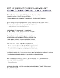 CMN 548 MODULE 5 PSYCHOPHARMACOLOGY QUESTIONS AND ANSWERS WITH SOLUTIONS 2025/2026