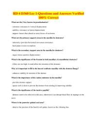 RD 4 D360 Lec 1-Questions and Answers Verified 100% Correct