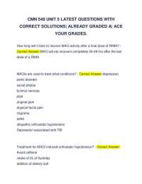 CMN 548 UNIT 5 LATEST QUESTIONS WITH CORRECT SOLUTIONS| ALREADY GRADED A| ACE YOUR GRADES
