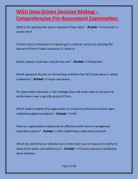 Comprehensive Pre-Assessment Examination for Data-Driven Decision Making
