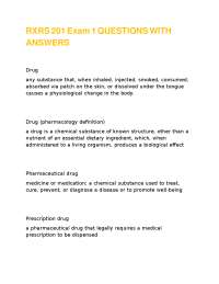 Drugs: Definitions, History, and Classifications