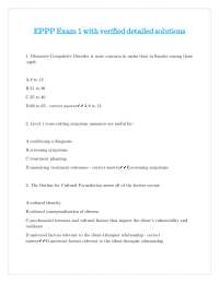 EPPP Exam 1: Questions and Verified Solutions