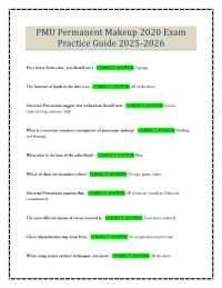 PMU Permanent Makeup Exam Practice Guide 2025-2026