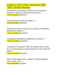 English Exam Prep: Rhetoric and Composition Q&A