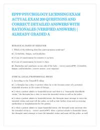 EPPP Psychology Licensing Exam: 200 Questions with Detailed Answers