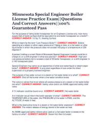 Minnesota Special Engineer Boiler License Practice Exam: Q&A