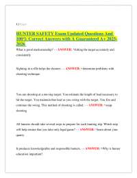 Hunter Safety Exam: Updated Questions and Answers for 2025-2026