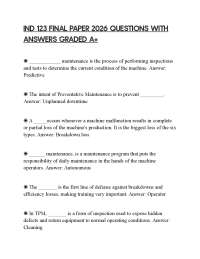 IND 123 FINAL PAPER 2026 QUESTIONS WITH ANSWERS GRADED A+