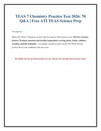 TEAS 7 Chemistry Practice Test 2026: 70 Questions & Answers