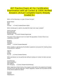 Surgical Technology Practice Exam: Questions and Answers
