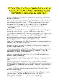 AST Certification Exam Study Guide: Questions and Verified Answers