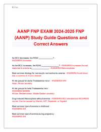 AANP FNP Exam Study Guide: Questions and Answers 2024-2025