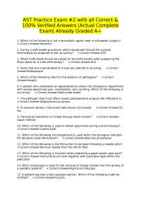 AST Practice Exam #2: Surgical Technology Questions and Answers