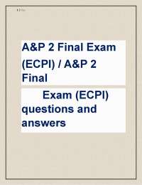 A&P 2 Final Exam Questions and Answers