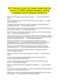Surgical Procedures Practice Exam: Questions and Verified Answers