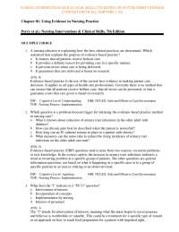 Nursing Interventions and Clinical Skills: Evidence-Based Practice Test Bank