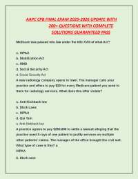 AAPC CPB Exam Questions and Answers 2025-2026