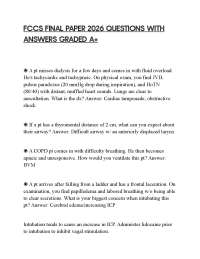 FCCS FINAL PAPER 2026 QUESTIONS WITH ANSWERS GRADED A+