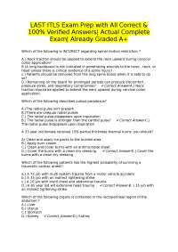 ITLS Exam Prep: Questions and Verified Answers