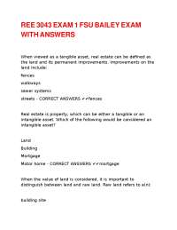 Real Estate Exam with Answers