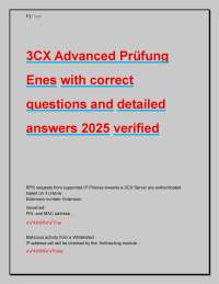 3CX Advanced Exam Questions and Answers 2025
