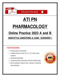 PN Pharmacology Online Practice 2023 A and B – ATI Nursing Exam Questions and Answers