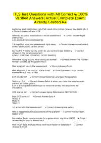 ITLS Exam Questions and Answers: Complete Study Guide