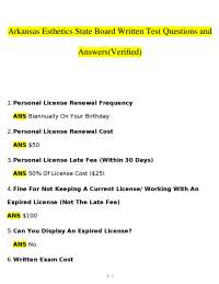 Arkansas Esthetics State Board Exam Q&A: Comprehensive Study Guide