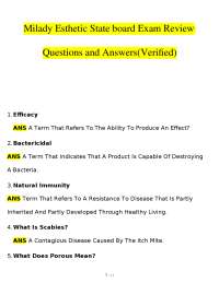Milady Esthetic State Board Exam Review: Q&A for Estheticians