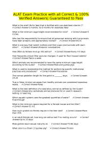 ALAT Exam Practice Questions and Verified Answers