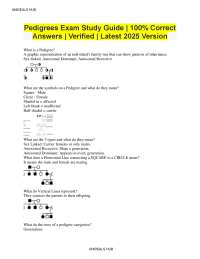 Pedigrees: Exam Study Guide with Inheritance Patterns