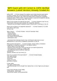 NIPE Exam Questions and Answers: Newborn Physical Examination