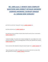 Religious Studies Exam 2: Comprehensive Q&A for REL 1000