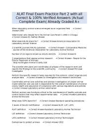 ALAT Final Exam Practice Questions and Answers