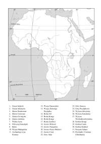 Afryka mapa konturowa