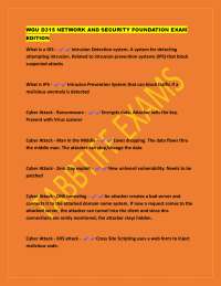 Network and Security Foundation Exam Study Guide