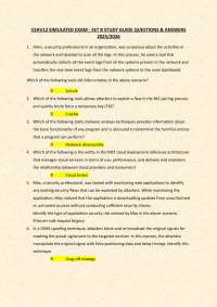 CEHV12 SIMULATED EXAM - SET B STUDY GUIDE QUESTIONS & ANSWERS 2025/2026 1. Allen, a securi