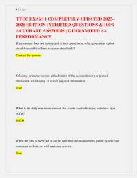 TTEC EXAM 1 COMPLETELY UPDATED 2025 2026 EDITION | VERIFIED QUESTIONS & 100% ACCURATE ANS