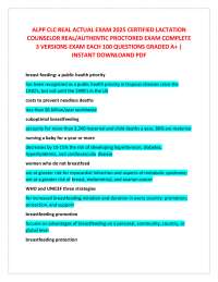 Lactation Counseling Exam Prep: Breastfeeding as a Public Health Priority