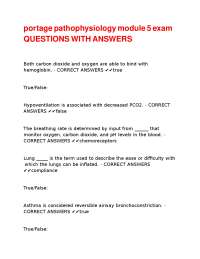 portage pathophysiology module 5 exam QUESTIONS WITH ANSWERS