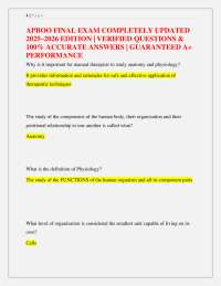 Anatomy and Physiology Exam Questions and Answers 2025-2026