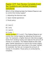 CFP Exam Practice Questions with Verified Solutions