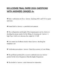 IHS LICENSE FINAL PAPER 2026 QUESTIONS WITH ANSWERS GRADED A+